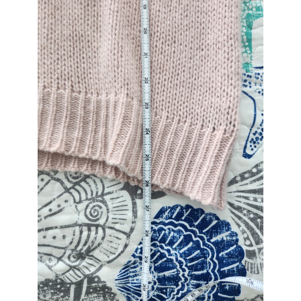 360‎ Cashmere Womens Colorblock Sweater Taupe Pink 100% Cashmere Small Relaxed - Picture 7 of 7